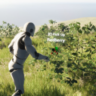 Interactive Foliage pickup system: Berry bushes, flowers plucking