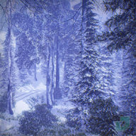 Low Poly Snow Forest
